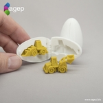 Modelo 3d de Huevo sorpresa #3 - pequeño cargador de ruedas de juguete para impresoras 3d