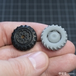  Detailed tractor wheels - diecast toy restoration  3d model for 3d printers