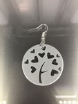  Heart tree earrings  3d model for 3d printers