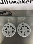  Heart tree earrings  3d model for 3d printers