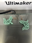  Fox earrings (geometric)  3d model for 3d printers