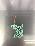  Fox earrings (geometric)  3d model for 3d printers