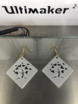  Heart tree earrings (v2)  3d model for 3d printers