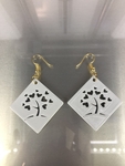  Heart tree earrings (v2)  3d model for 3d printers