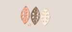  Earrings 'leaf art v2'  3d model for 3d printers