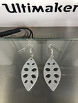  Earrings 'leaf art v2'  3d model for 3d printers