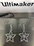  Flower earrings  3d model for 3d printers