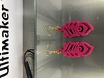  Feather earrings set (two models)  3d model for 3d printers