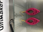  Earrings set: 'chique' (two files!)  3d model for 3d printers