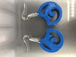  Earring wave  3d model for 3d printers