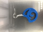  Earring wave  3d model for 3d printers