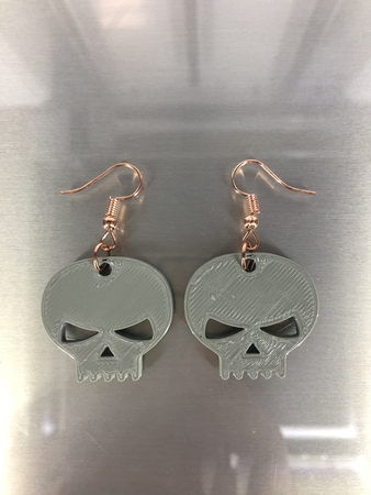 Halloween skull earrings (4 files !)