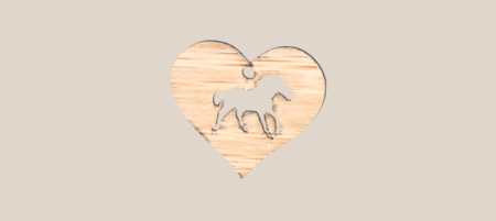 Earring: horse heart