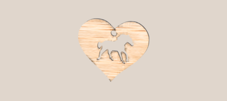  Earring: horse heart  3d model for 3d printers