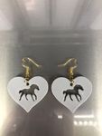  Earring: horse heart  3d model for 3d printers