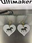  Earring: horse heart  3d model for 3d printers