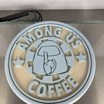  Among us drinkcoaster  3d model for 3d printers
