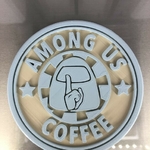  Among us drinkcoaster  3d model for 3d printers