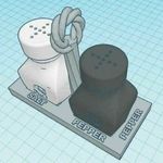  Salt & pepper shaker stand  3d model for 3d printers