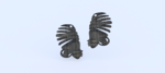  Earrings: african woman (two files!)  3d model for 3d printers