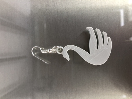  Swan earrings  3d model for 3d printers