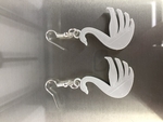  Swan earrings  3d model for 3d printers