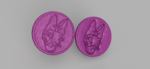 Daisy duck drinkcoasters (pair)  3d model for 3d printers