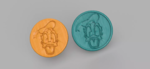  Donald duck drinkcoaster (pair)  3d model for 3d printers