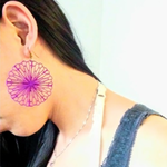  Mathematical art: crumpled circle (earrings)  3d model for 3d printers