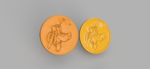  Pluto drinkcoaster (pair)  3d model for 3d printers
