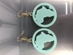  Earrings: africa!  3d model for 3d printers