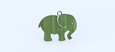 Modelo 3d de Elefante pendiente para impresoras 3d