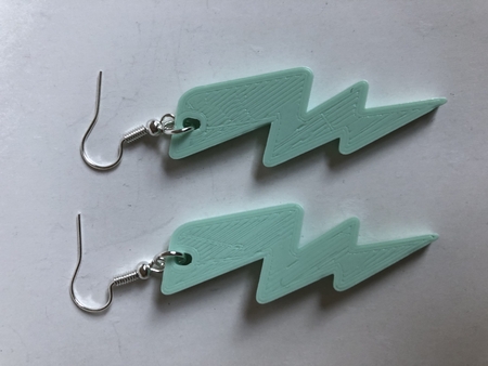  Thunder earrings  3d model for 3d printers