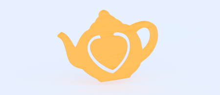  Teapot bookmark  3d model for 3d printers