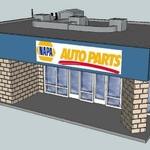  Ho scale auto parts store  3d model for 3d printers