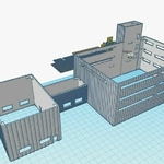 Modelo 3d de N de escala de las instalaciones químicas (1:160) para impresoras 3d