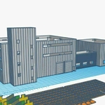 Modelo 3d de N de escala de las instalaciones químicas (1:160) para impresoras 3d
