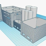 Modelo 3d de N de escala de las instalaciones químicas (1:160) para impresoras 3d