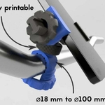 Modelo 3d de Manillar/tubo teléfono de montaje (sin tornillo!) para impresoras 3d
