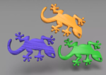 Modelo 3d de Gecko pendientes para impresoras 3d
