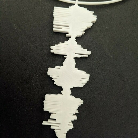  I love you 3000 sound wave pendant - with guide/tutorial  3d model for 3d printers