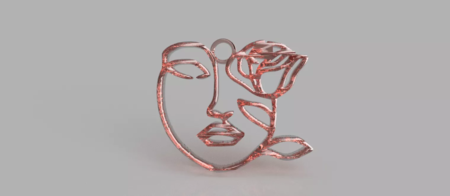 Artistic face earring