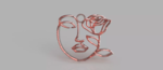  Artistic face earring  3d model for 3d printers