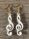  Musical note earrings  3d model for 3d printers