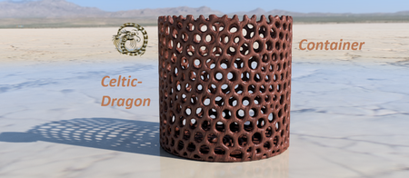 Celtic dragon container