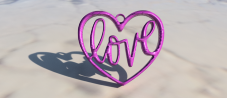  Love earrings  3d model for 3d printers