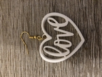  Love earrings  3d model for 3d printers