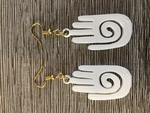  Mayan hand earrings  3d model for 3d printers