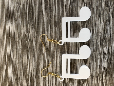 Sixteenth note earrings (two files!)