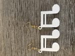  Sixteenth note earrings (two files!)  3d model for 3d printers